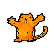 cartoon cat doodle N4