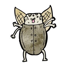cartoon old man beetle N3