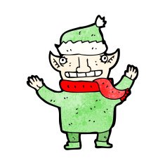 Cartoon Christmas Elf N96