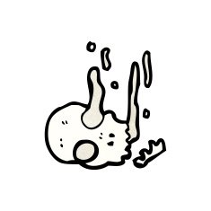 cartoon smoking skull N8