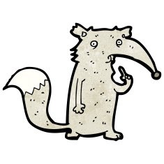 funny cartoon wolf N8