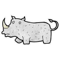 cartoon rhinoceros N4