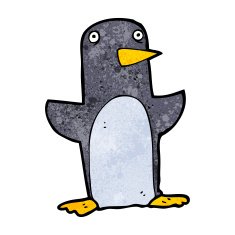 funny cartoon penguin N39