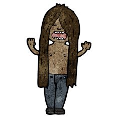 cartoon long haired man N3
