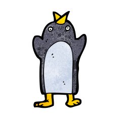 Cute cartoon penguin N14
