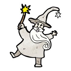 wizard casting spell cartoon N2