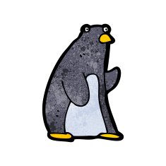 funny cartoon penguin N41