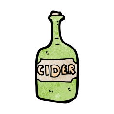 cartoon cider bottle N3