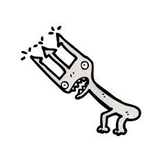 fork cartoon character N4