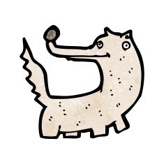 cartoon friendly wolf N2