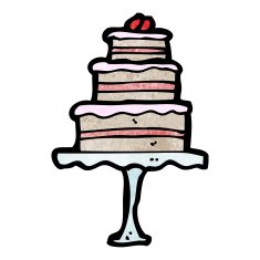 cartoon cake on cakestand N5