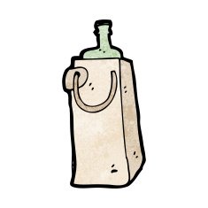 cartoon bottle in bag N2