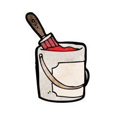 cartoon paint pot N4
