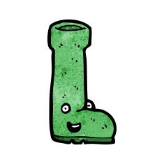 cartoon wellington boot N11
