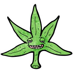 Cartoon Marijuana Leaf N7