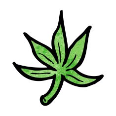 Cartoon Marijuana Leaf N8