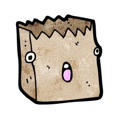 paper bag cartoon character N12