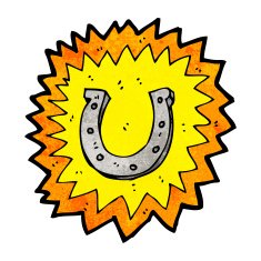 cartoon lucky horseshoe N8