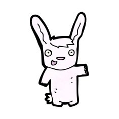 cartoon pink rabbit N47