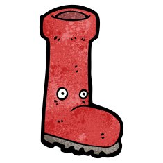 cartoon wellington boot N13