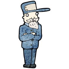 cartoon ticket collector N3