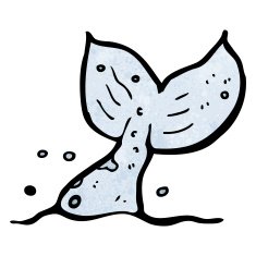 diving whale cartoon N2