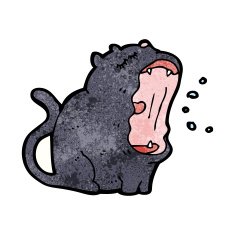 Black Cat Cartoon N25