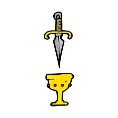 cup and dagger cartoon N4