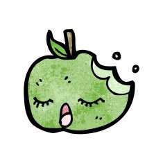 Cute Cartoon Apple N12
