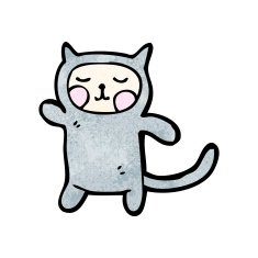 funny cartoon cat N155
