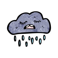Cartoon Rain Cloud N51