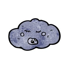 Cartoon Rain Cloud N54