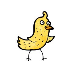 Cartoon Bird N419