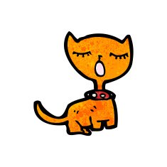 funny cartoon cat N158