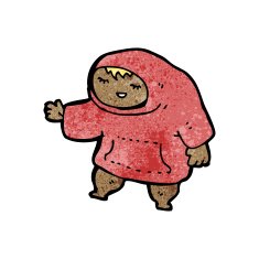 cartoon boy in hooded sweatshirt N17