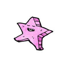 pink star cartoon character N9