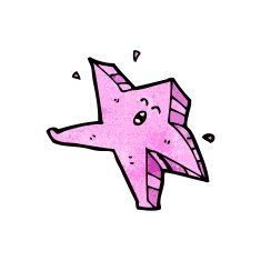 pink star cartoon character N12
