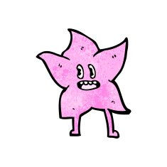 pink star cartoon character N14