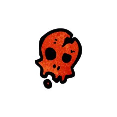 cartoon skull symbol N39