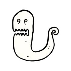 cartoon spooky ghost N107
