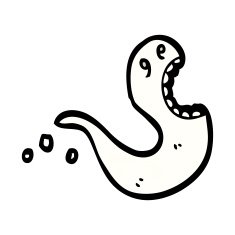 cartoon spooky ghost N112