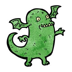 funny cartoon monster N45