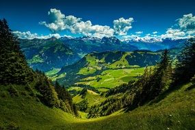 mountains and valleys, scenic landscape