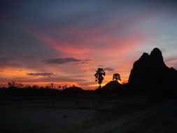 beautiful sunset in thailand