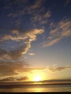 golden sunset in the tropics