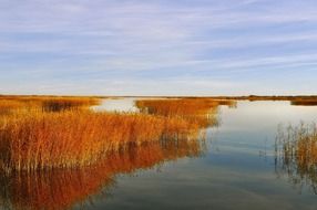 lake water sky landscape autumn
