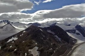 panoramic view of the mountain landscape in the yukon territory