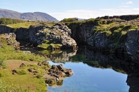 pingvellir national park in Iceland on a sunny day