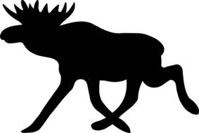 moose silhouette drawing