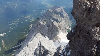 panorama of the Zugspitze mountain range